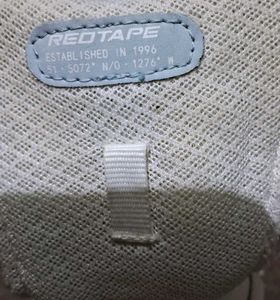 Red Tape White Mid-Top Sneakers