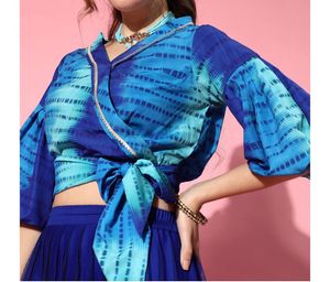 Blue Printed Top