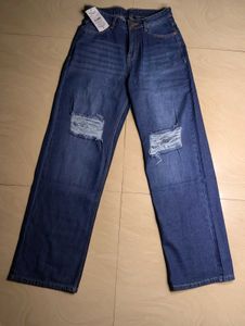 Ripped Wide Leg Jeans