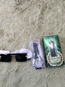 Sunglasses, Watch, and Attar Set