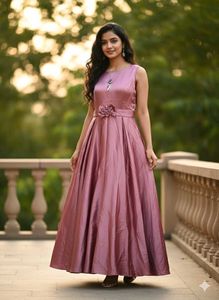 Elegant Mauve Maxi Dress