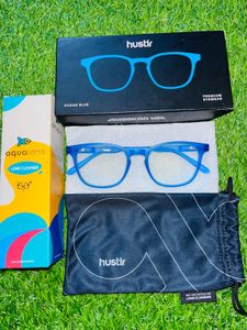 Lenskart Hustlr Ocean Blue Eyewear Premium Blu Cut