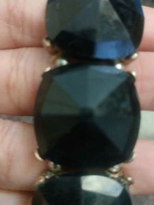 Black Beaded Stretch Bracelet