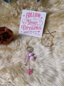 Pink Butterfly Key Chain 💗😍