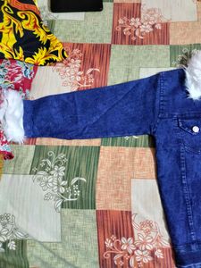 fur denim jacket