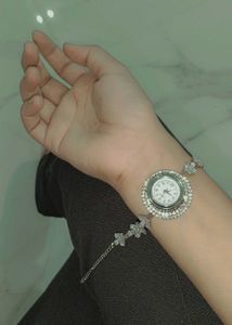 Elegant Beaded Bracelet Watch