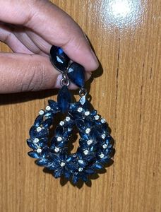 Blue Floral Earrings