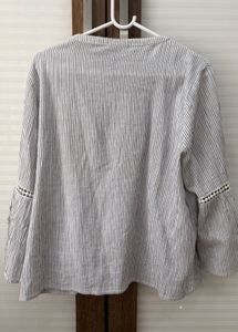Striped Embroidered Top XL