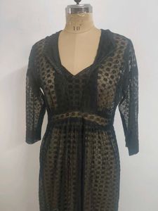 Sheer Black Lace Gown
