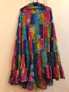 Step N Style Multi Color Floral Full Length Skirt
