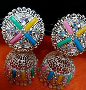 Colorful Jhumka Earrings