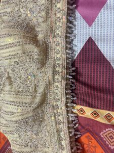 Embellished Beige Blouse partywear