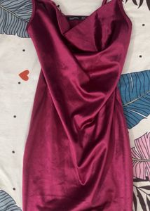 Burgundy Slip Dress
