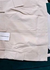 Beige Mini Cargo Skirt