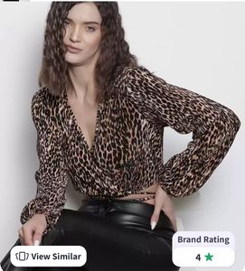 Leopard Print Tie-Front Top