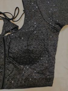 Elegant Black Sequin Blouse
