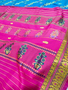 Blue &amp; Pink Ethnic Saree