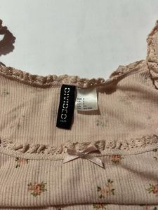 Hnm Lace Trimmed Strappy Top