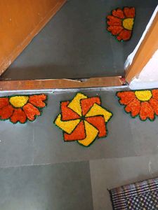 Colorful Floral Rangoli Mat🎆