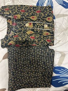Black Printed Suit
