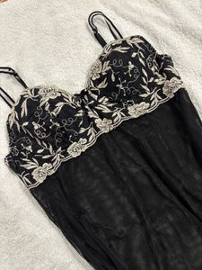 Black Floral Lingerie Set