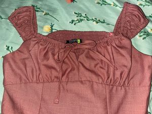 Cute Mauve Tie-Front Top ₹200