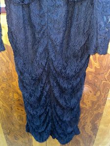 Elegant Black Lace Dress XL