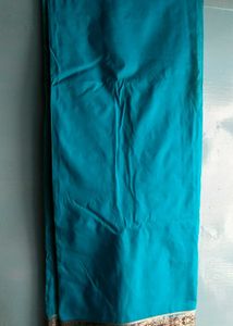 Firozi Saree with Blouse
