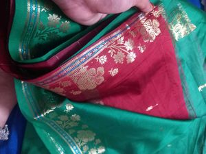 OFFER ✨️Dark Green Saree