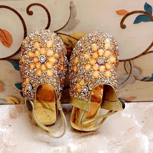 Sparkly Gold Baby Sandals