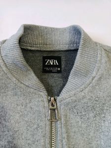 ZARA Gray Oversized Bomber Jacket | Size L XL