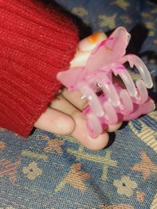 Cute Pink Butterfly Hair Clip