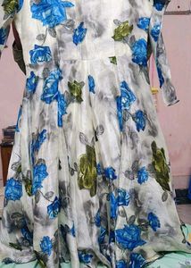 Floral Print Ethnic Gown