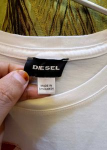 Diesel White Logo Tee