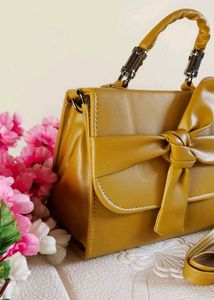 Yellow Bow Handbag