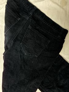 Black Corduroy Bootcut Pants