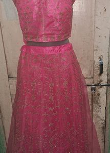 4 Piece Crop Top Lehnga With Duppata