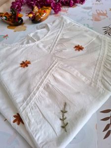 White Embroidered Dress