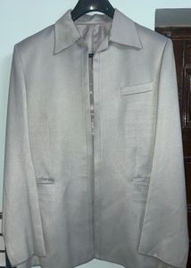 Front Open Buttonless Suit, Best Fit With High Nec