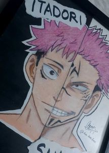 Sukuna And Itadori Artwork (With Frame)