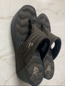 ADDA Brown Wedge Heel Padded flip Flops