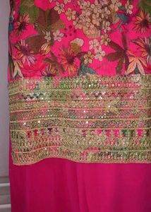 Brand New Heavy Rose Pink Sharara Set