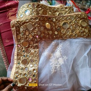 New Unstitched Velvet Mirror Work Lahenga