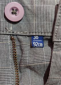 Grey Semi Formal Cotton Pants