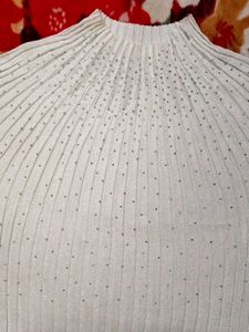 Sparkly Knit Mock Neck Top
