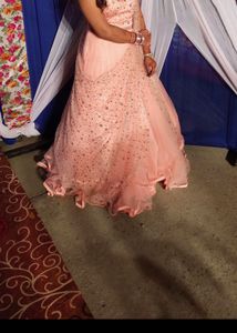 Peach Embellished Lehenga