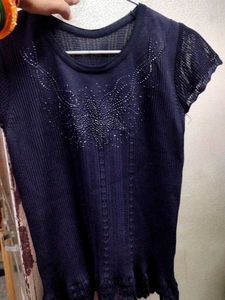 Embellished Knit Top