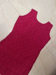 Chikankari Pink Kurti