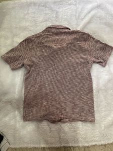 Textured Short Sleeve Button-Down