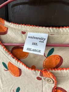 Cute Orange Print night top